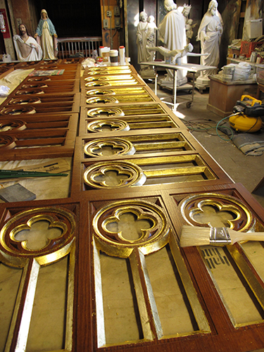 gilding communion rail